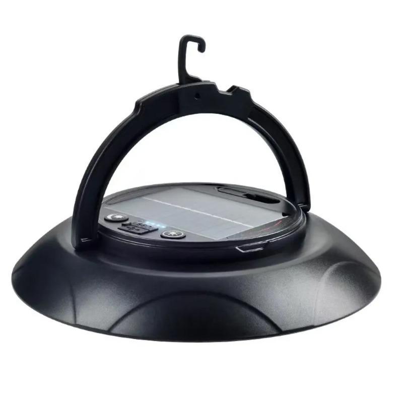 Solar Camping Lantern Rechargeable LED Light 4000mAh USB Portable Outdoor Emergency Light for Night Use Power Outage Survival