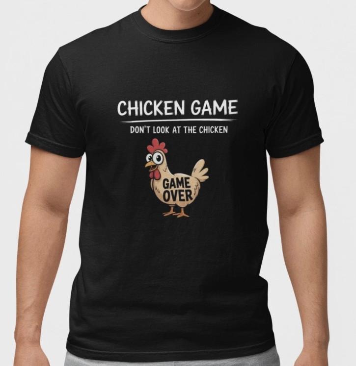 Funny Chicken Game T T-Shirt Game Over Chicken Humor T-Shirt S