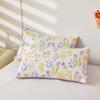 3PC Garden Floral Bed Cover Double Gauze Washed Cotton Skin Friendly Bed Cover Thin Quilt