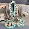 180*90cm Large Silk Satin Scarf Women Fashion Printed Scarf Spring And Summer Styles New Shawl Wrap Female Hand  NEW