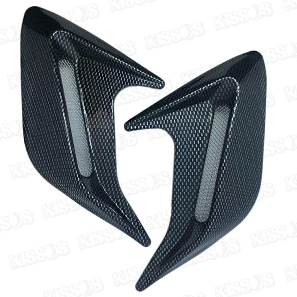 Car Dummy Duct Fender Hood Aero Custom Dress Up Carbon Style Universal Set of 2