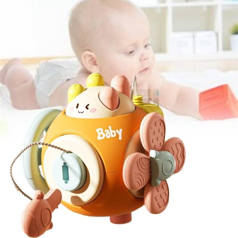 Bola Ocupada Interativa Adorável Para Bebês Cubo de Brinquedo Sensorial Educacional para Pegar