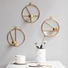 Stylish Design Geometric Candle Holder Iron Art Round Metal Wall Holder  Candlelight Display