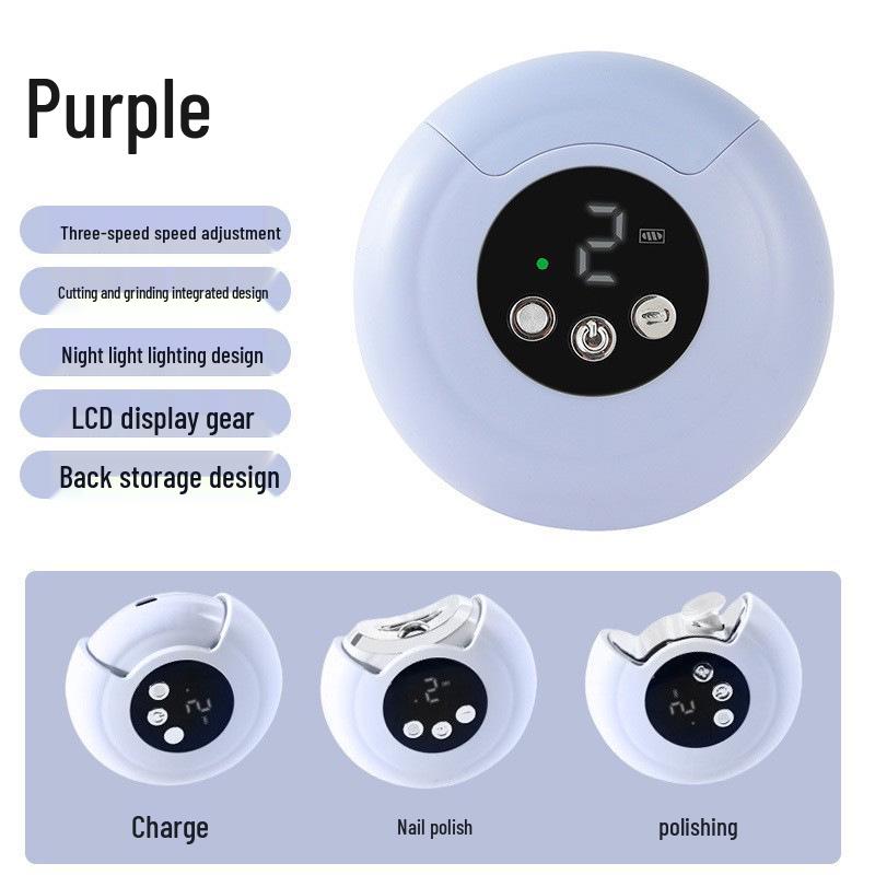 Portable Multi-Functional Electric Nail Clipper and Grinder for Babies and Elderly