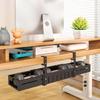 Adjustable Length Under Desk Wire Management Rack Easy Installation Desktop Cable Shelf for Electronics and Power Strips
