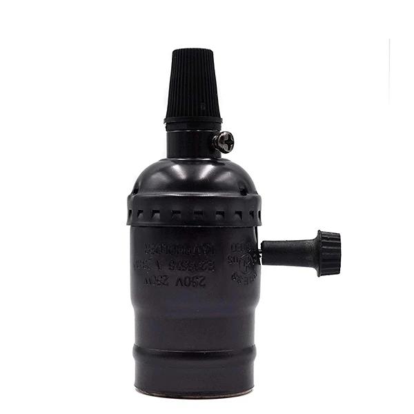 Suport lampă vintage Cablu Suport lampă Comutator cu buton Accesorii de iluminat Edison Vintage Suport lampă din cupru E27 Bar Restaurant