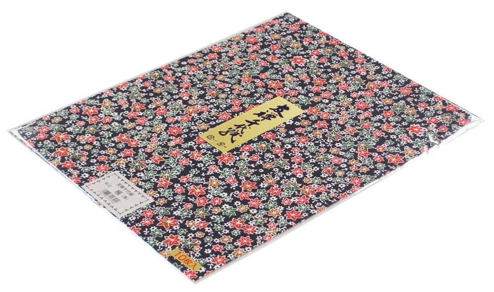 Ehime Shiko Washi Yuzen Chiyogami Maple Small Cut Blue 10 Sheets YU-No.04