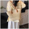 Simple Grass Woven Bag Women's New Casual Large-capacity Vacation Style Tote Bag Underarm Shoulder Bag