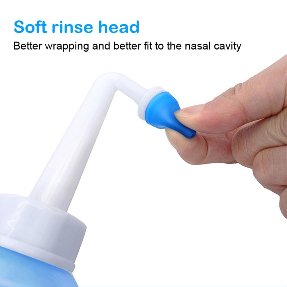 Pressure Rinse Nasal Irrigation BPA Free Sinus Rinse Nasal Wash for Rhinitis Sinusitis Allergies Runny Nose