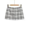 Retro Plaid Low-Waist A-Line Mini Skirt with Bowknot - Women's Autumn/Winter Hip-Hugging Skirt