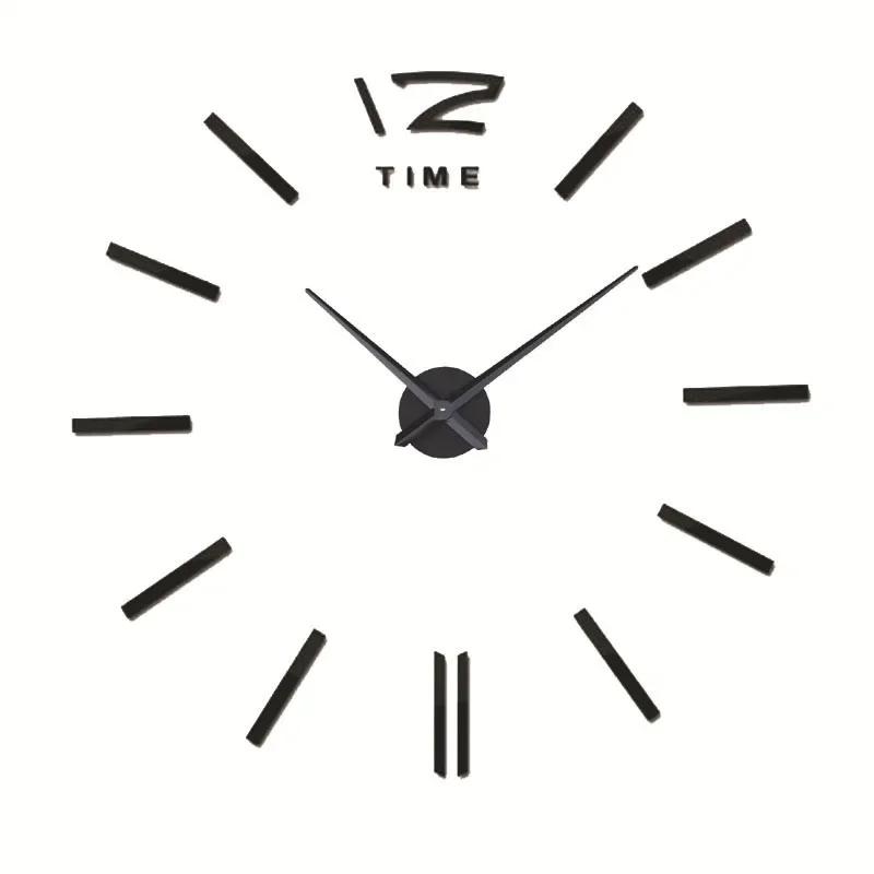 Modern Design Mini DIY Large Wall-Clock Sticker Mute Digital 3D Wall Big Clock Living Room Home Office Decor Christmas Gift