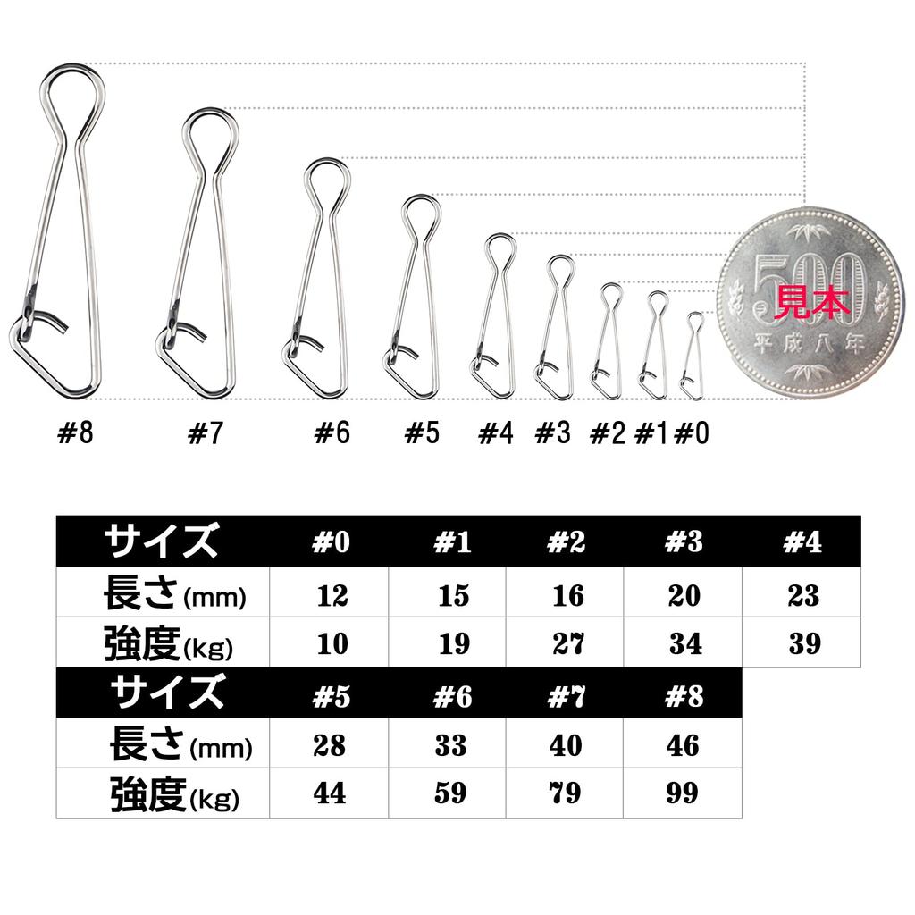 QISHUO Quick Fishing Swivel Stainless for Fishing and Horse Mackerel 50 99kg Snaps, Steel, Lures, Bluefish, Jigging, Egging, Fishing, Silver, Pieces,