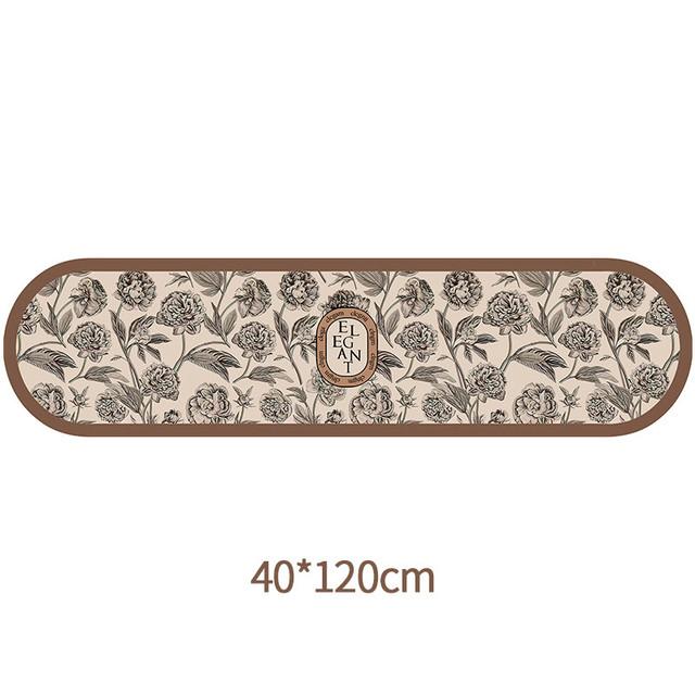 American Style Kitchen Floor Mat Non-slip Washable Household Long Rugs Water-absorbing Oil-absorbing Pad Premium Kitchen Carpet