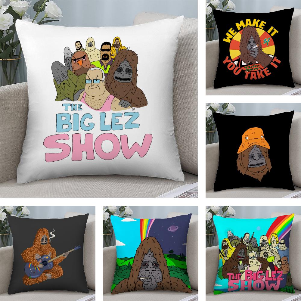 The Big Lez Show Cushion Cover Plush Fabric Soft Double-Sided Printed Sofa Warm Winter Home Child Gift Pillow Case