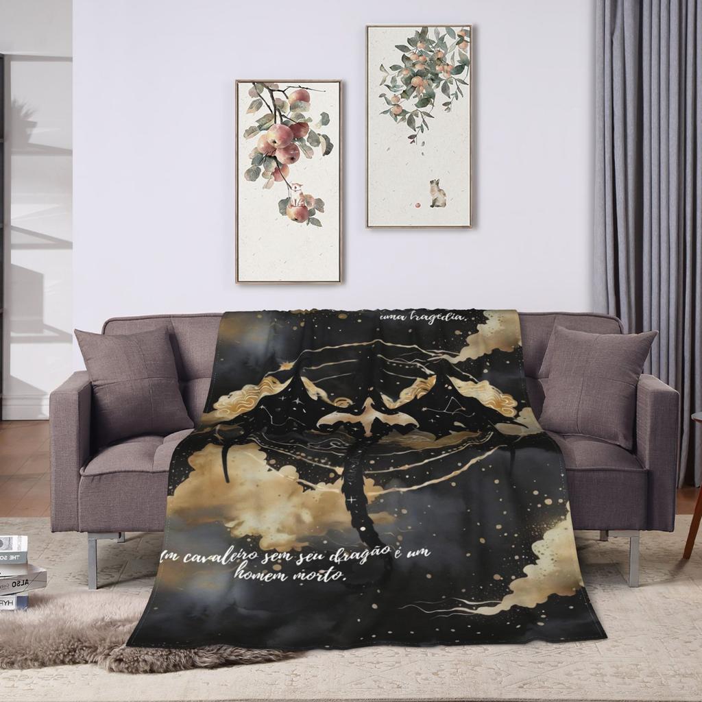 F-Fourth W-Wing Dragon Flannel Blanket Winter Warm Soft Bedding Throws for Children Couch Chair Bedspread Sofa Bed Cover