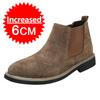 Fashion Fashion Men Elevator Shoes Chelsea Boots 6CM Invisible Inner Increase Shoes Men's Height Increasing Shoes New Leather Men Boots