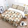 Cartoon dogs repeating pattern Print Bedding Set 1 Duvet Cover 2 Pillowcases for Adult and Children Luxury Gift Full Size