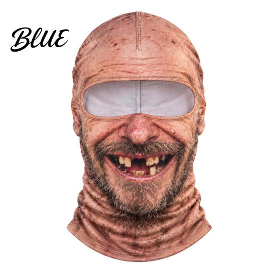 Realistic Face Balaclava Old Man Ski Masque Winter Funny Full with Coverage Masque Neck Coverage Pattern Cosplay Costume for Skiing Snowboarding
