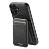 SUTENI H02 For iPhone 16 Plus Case Waxy Texture Leather+TPU Card Slots Kickstand Phone Cover