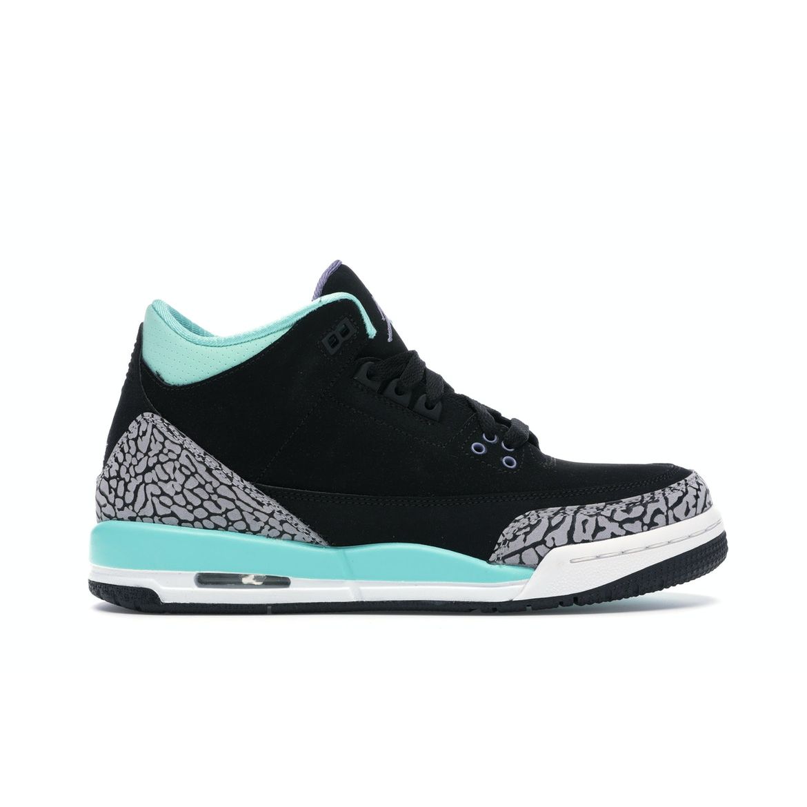 

Детские кроссовки Air Jordan 3 Retro GG Black Mint Iron-Purple-Bleached-Burquoise-Wolf-Grey 441140-045