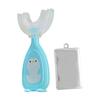 1 Set Kids Toothbrush Cartoon Handle 360 Degrees Cleaning Hand-Held Infant U Manual Toothbrush for Teeth Cleaning