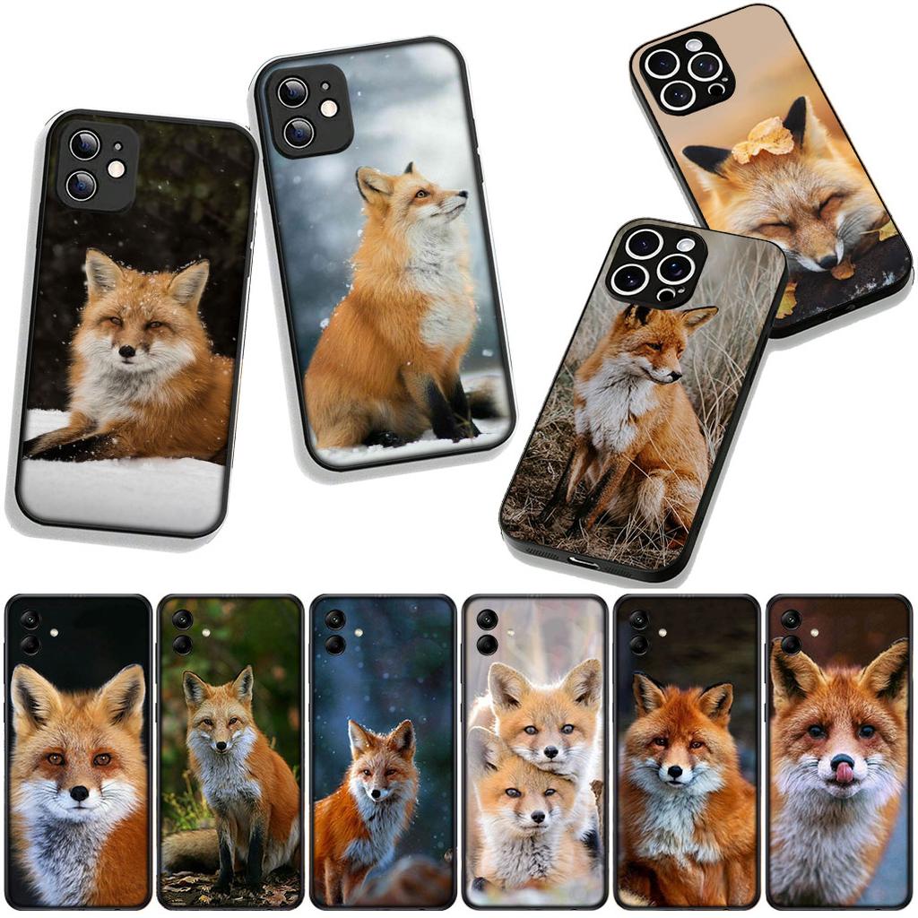 for Samsung Galaxy A36 A17 A26 A07 A35 A54 A53 A13 A33 A34 S8 S9 S20 S21 FE S10 Plus Phone Cover Case Fox Casing