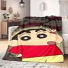 Shinchan Anime Print Blanket Warm Comfortable Flannel Blanket Suitable for Bedrooms, Sofas, Beds, Chairs, Picnics, Travel