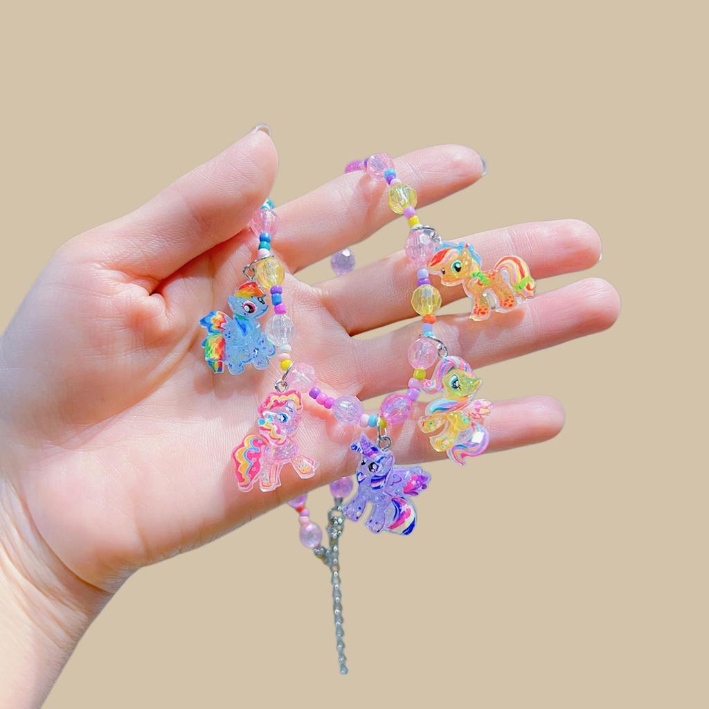 Sanrio My Little Pony Mermaid Princess Beaded Choker Necklace for Women & Kids