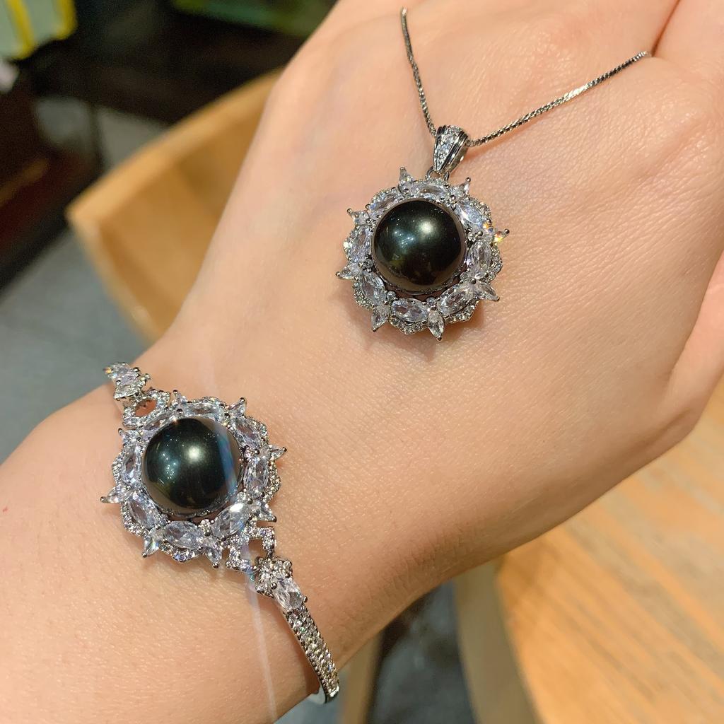 Pearl Jewelry Australian Bead Color Treasure Set Pearl Necklace Pendant Pearl Bracelet