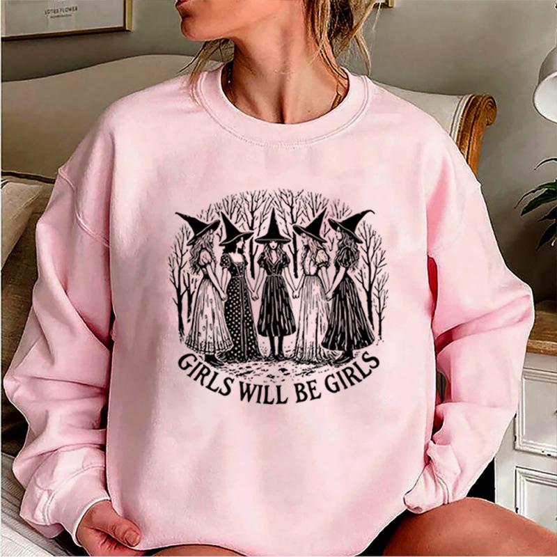 Funny Witch Sweatshirt for Girls - Halloween Edition