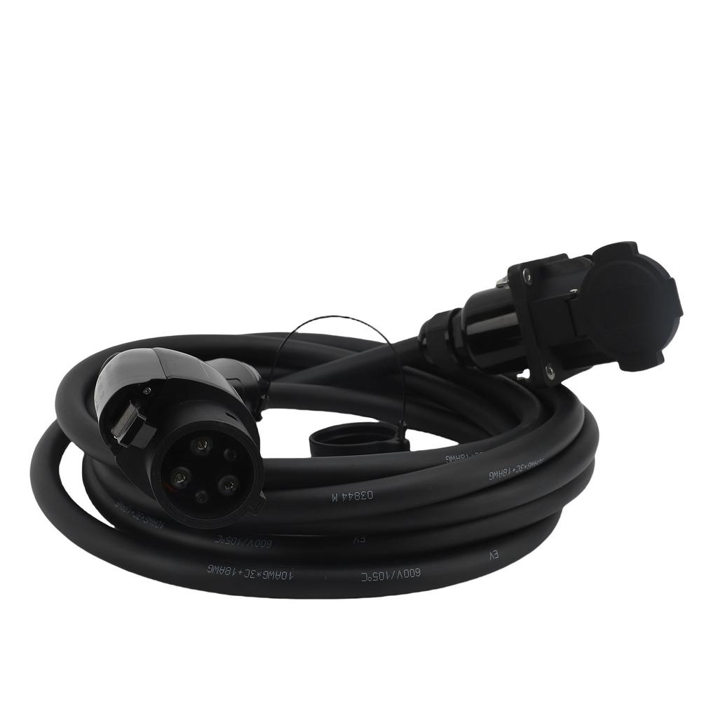 EV Charger Cable Type 1 Double Connector 32A 7.6KW 19.69ft Single Phase Electric Vehicle Charging Extension Cord