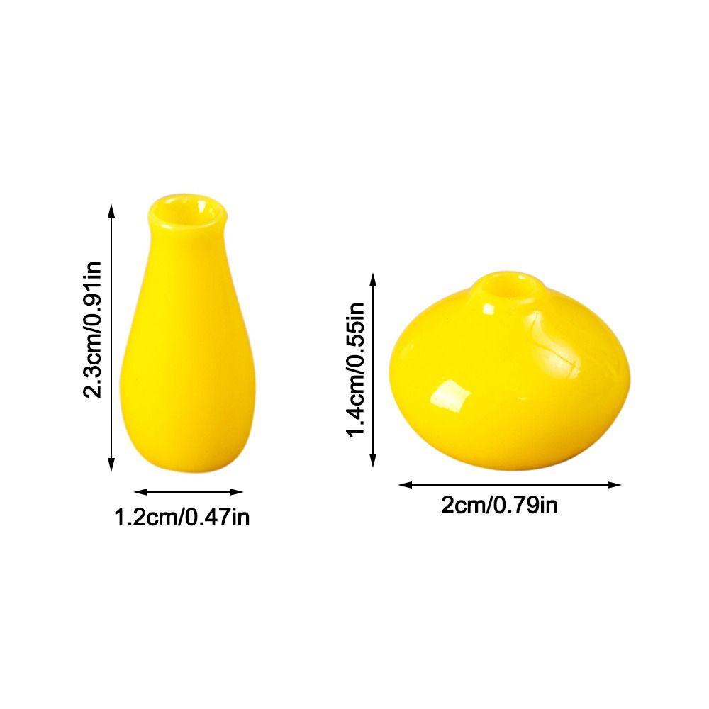 Simulation Color Doll House Vase DIY Miniature Figurines Creative Small Vase