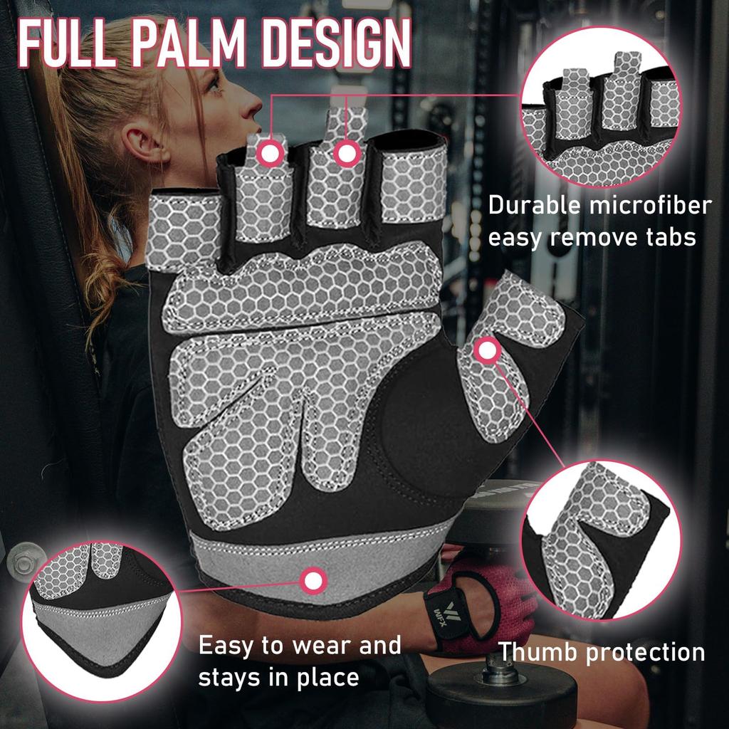 WESTWOOD FOX Breathable Fitness Gloves for Men Women Weightlifting Bodybuilding