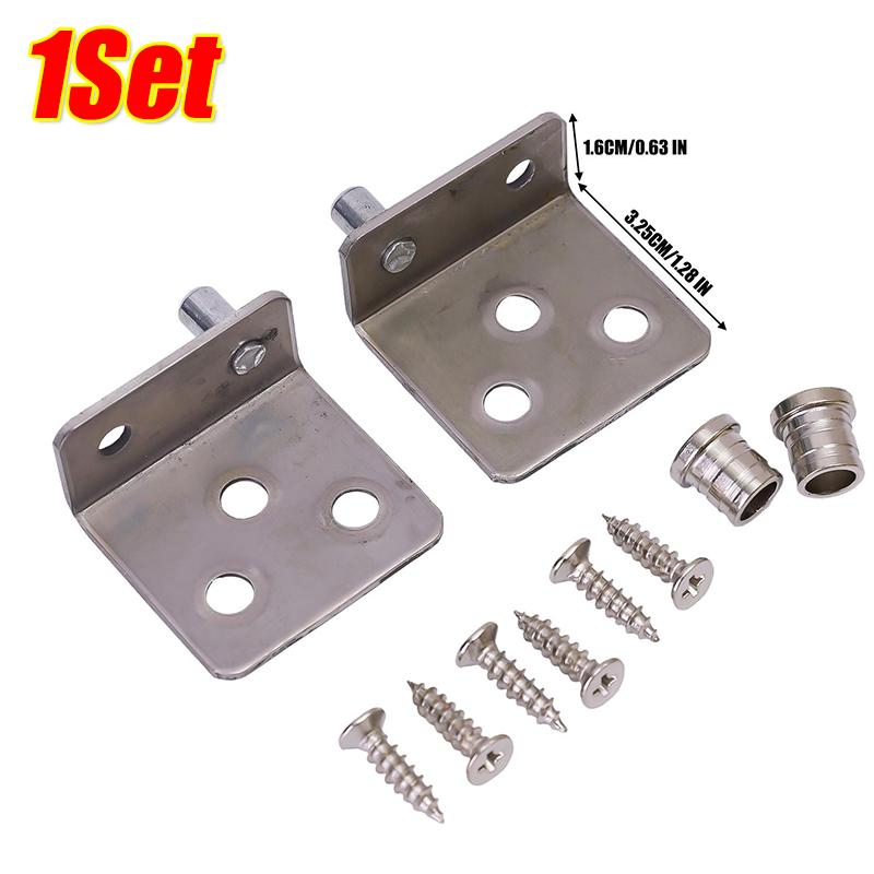 

4/1Set Stainless Steel Cabinet Door Pivot Hinges Heavy Duty Concealed Door Hinges For Furniture Cabinet Wood Frame Hardware Tool
