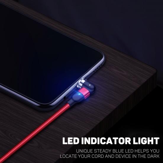 Magnetisk 5A hurtigladekabel Micro USB Type-C plugg dataledning for Android