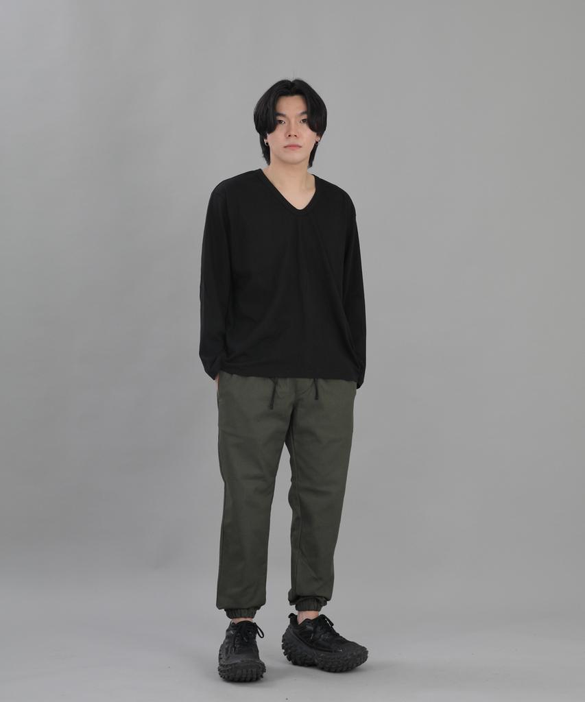 Seinteukeulu Wide Tapered Jogger Pants Wrg-358 Khaki