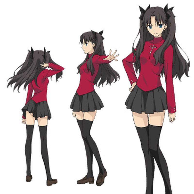 Scione Fate Stay Night Rin Tohsaka Cosplay Costume Women Red Top Skirt Halloween Outfit