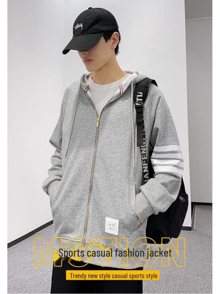 THOM BRIELLE Plus Velvet Four-Bar Sweater: Thick, Warm, Trendy Casual Jacket