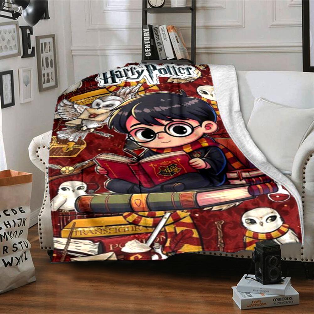 Harry Potter Theme Printed Blanket - Perfect for Couch, Bed, Travel & Outdoor Use | Machine Washable, Cozy & Durable.