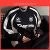 Sweat à capuche en polaire Streetwear Américain Pour Homme Avec Imprimé Lettre Chaud Décontracté Automne Hiver