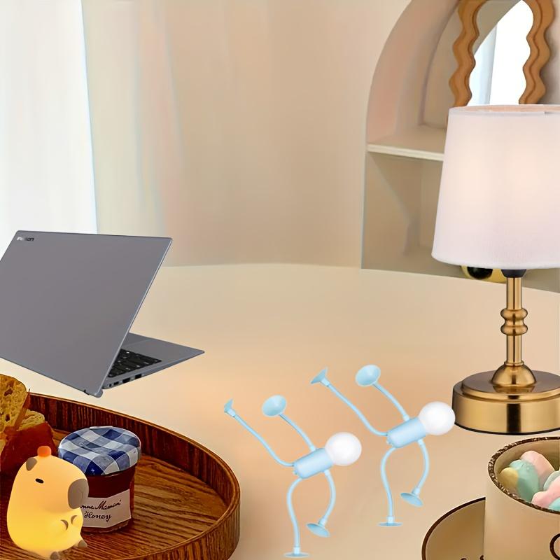 New Arrival 2-pack of Small Humanoid Night Lights, Foldable and Bendable Lamps, Table Lamps, Changeable Lamps - Creative and Fun Funny Table Lamps