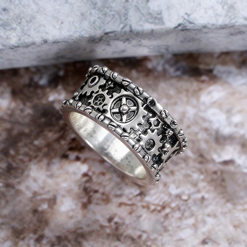 Creative Gear Fashion Unisex Temperament Ring European and American Personality Versatile High-end Ring