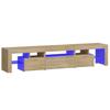 Vidaxl Szafka Pod Tv Z Oświetleniem Led, Dąb Sonoma 200X36,5X40 Cm