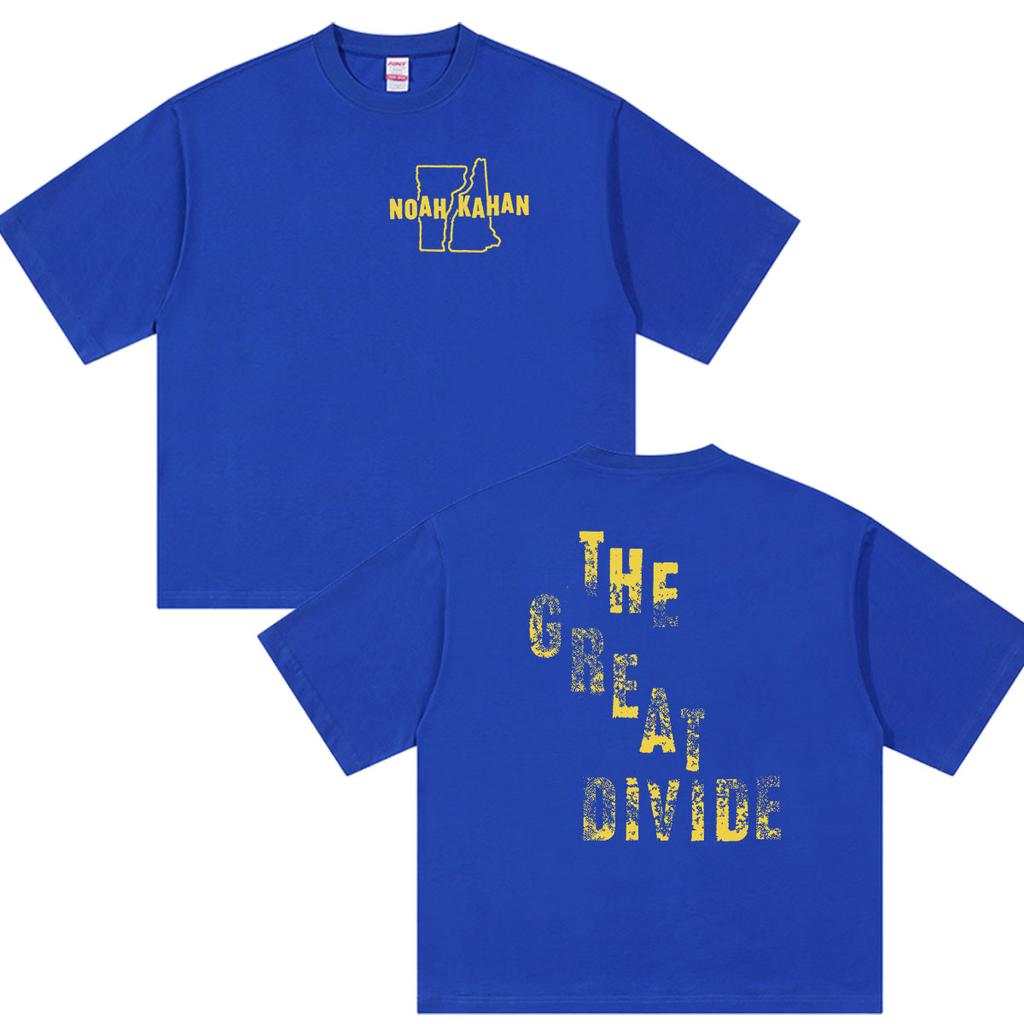 Vintage Noah Kahan The Great Divide Tour 2026 T-Shirt Unisex Hip Hop Mode Kurzarm T-Shirts 100% Baumwolle T-Shirt Streetwear