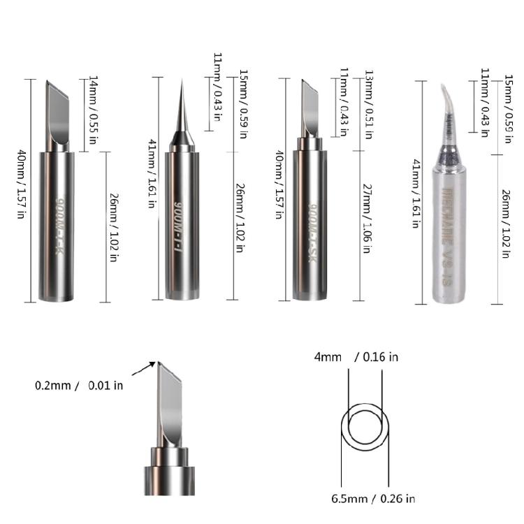 Efficient Soldering Iron Tip for 936 937 Stations Featuring Leadfree Plating Stainless Steel Constructio High Hardness