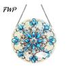 Winter Wonderland Party Decorations Christmas 2D Acrylic Hanging Ornaments, Stained Glass Style Snowman Santa Snowflake Patterned Decor Window Hanger