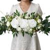 Simulation Flower Artificial Silk Rose Flower For Wedding Reception Chair Back Flower Arrangement Bridal Showers Party