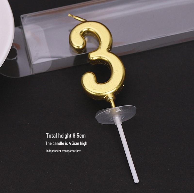 50 Gold and Silver Number Candle Cake Toppers - Individually Boxed Party Decorations