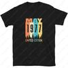 Born In May 1977 Retro Vintage TShirt Gift Birthday 48 Years Old Clothing Simple Casual Print Tops Modal Men Women Novelty Tees