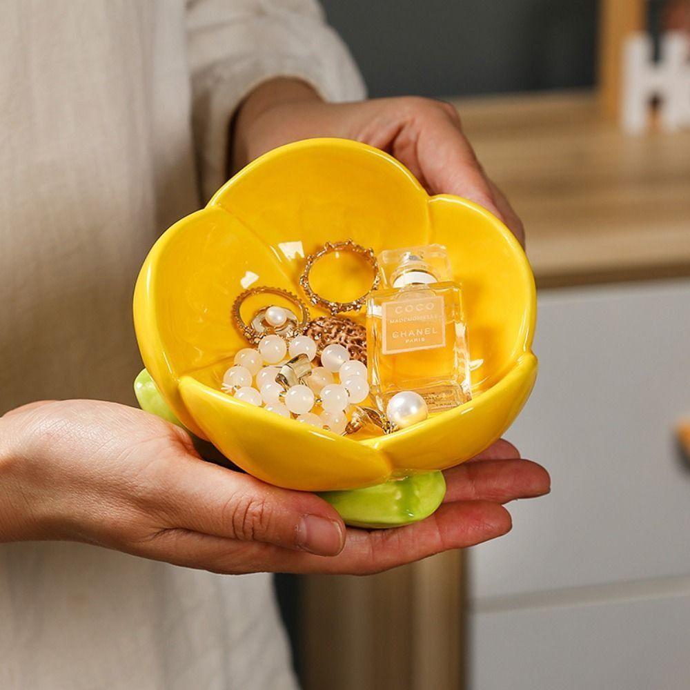 Multi-purpose Ceramic Keys Storage Box Handmade Jewelry Organizer Holder Foyer